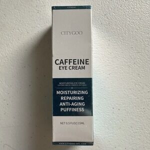 Sealed CITYGOO Caffeine Eye Cream Anti-Aging Moisturizing Treatment Exp 08/2026